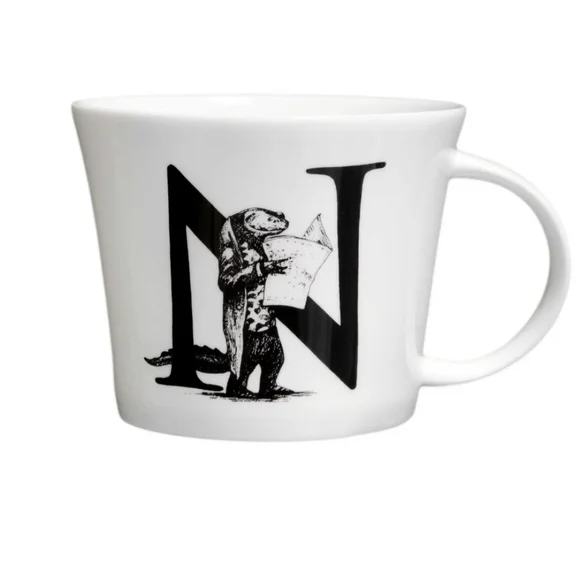 N-Newt With Newspaper Mighty Alphabet Mug