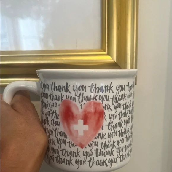 William Sonoma Mug ☕️🏥Thank You Mug with Heart Design