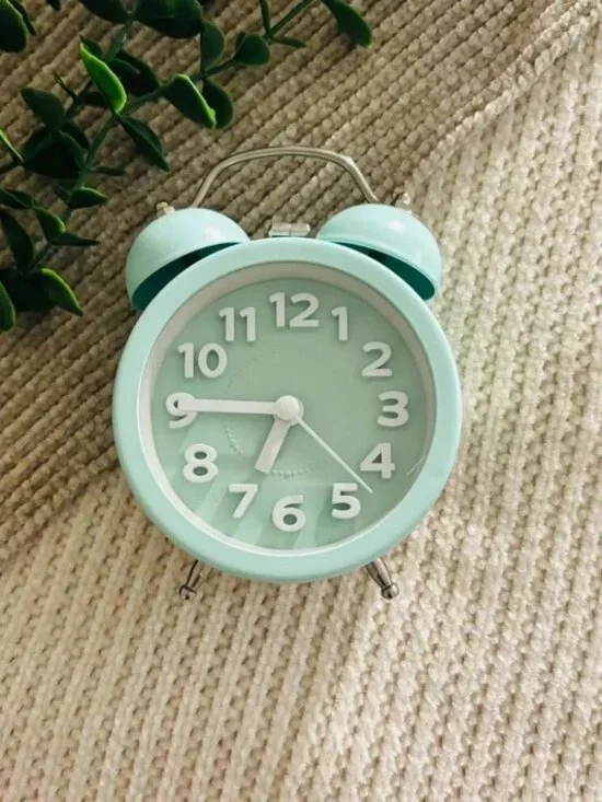 Mint Green Pilife 3” Cute Retro Twin Bell Alarm Clock