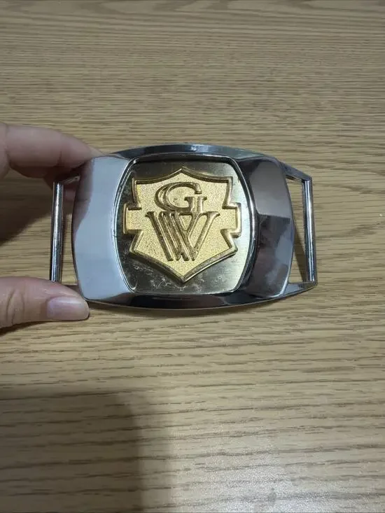 Big Heavy Vintage 1970s Honda Gold Wing Motorcycle Logo Belt Buckle