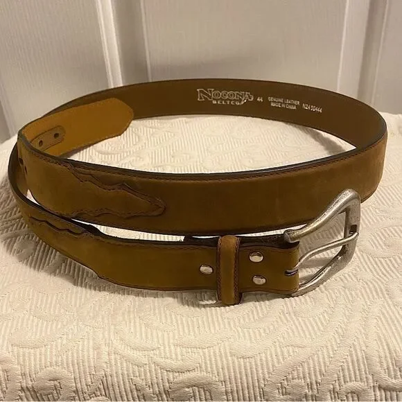 EUC Nocona Western Nubuck Leather Belt Waist 44