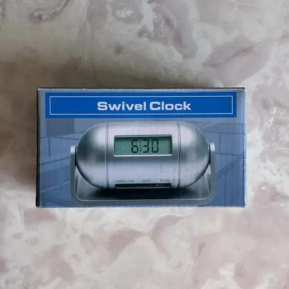 SCMC DIGI0043 Pill Shaped Swivel Desktop Digital Alarm Clock