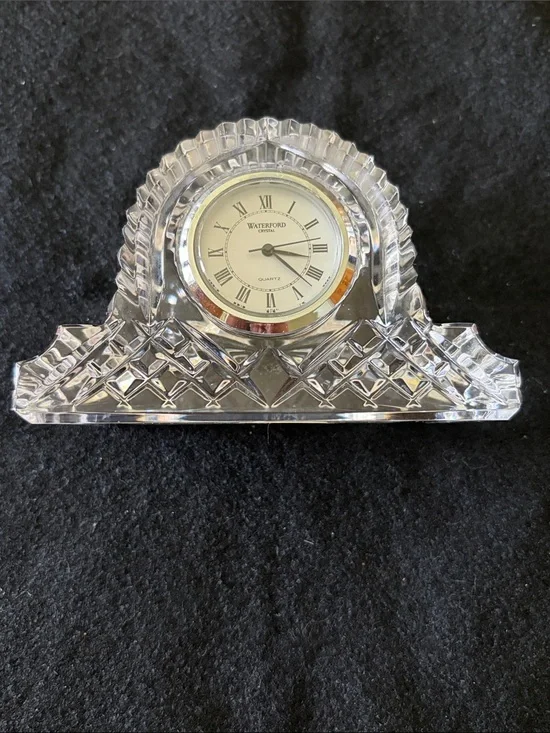 Waterford Crystal Mantel Clock with Roman Dial