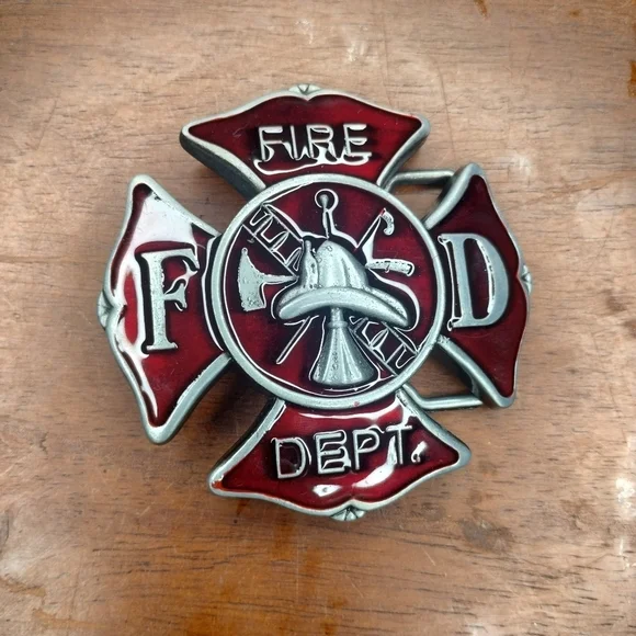 New Mens Fire Department Emblem Belt Buckle