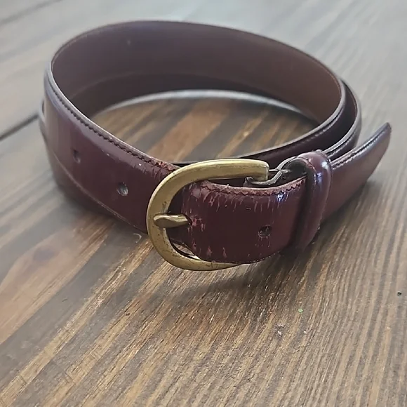 Coach Polished Leather Belt Costa Rica
