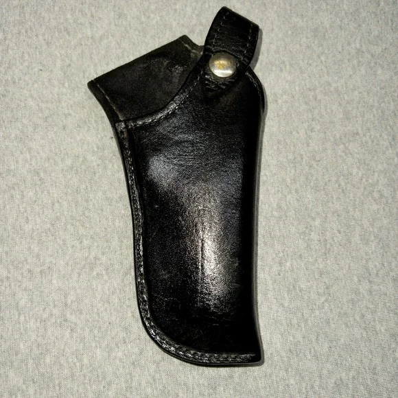 Sloans‎ Black Leather Holster Single Snap Tactical Outdoors Hunting Security