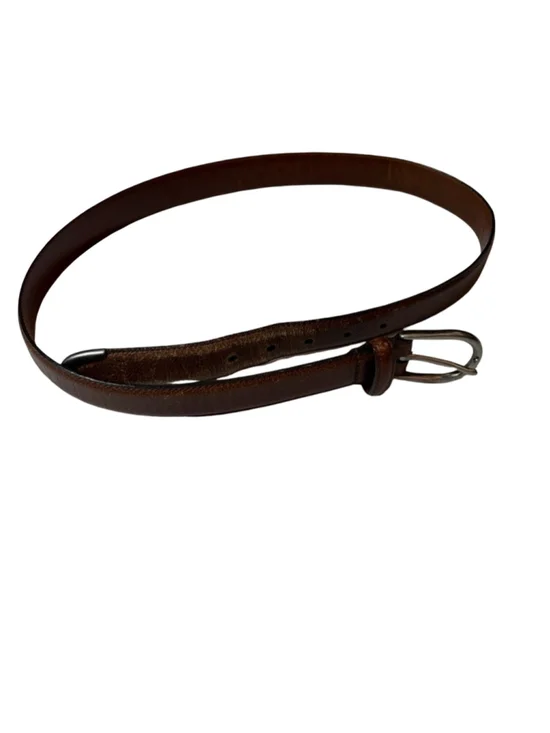 Coach Brown Textured Leather Belt Men’s 38 95cm Western Preppy Brass Tip