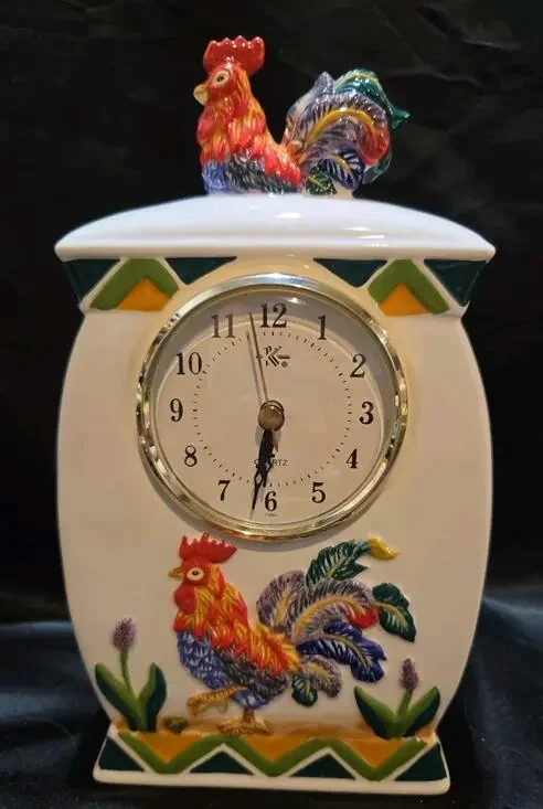 Vntg KK Rooster Clock 10