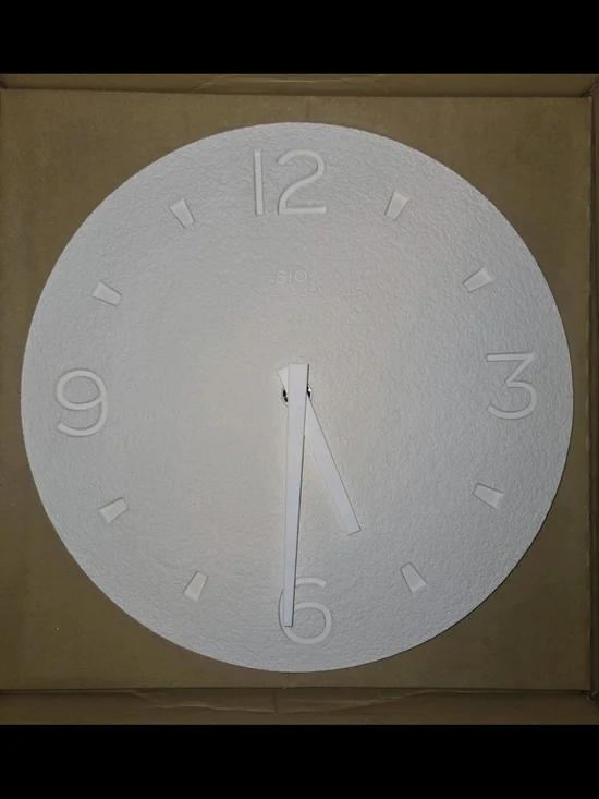 Lemnos Minimalist Wall Clock Analog Diatomaceous Earth White Made in Japan New