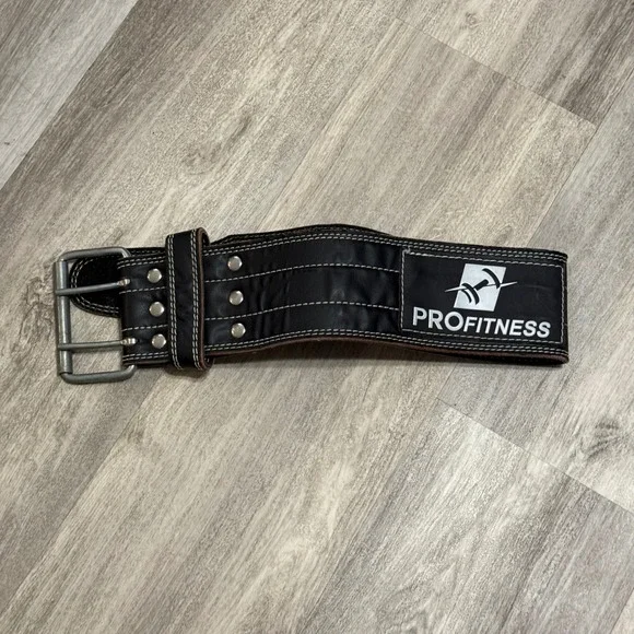 Profitness Weight Lifting Belt Padded Leather Workout Exercise Gym Training‎