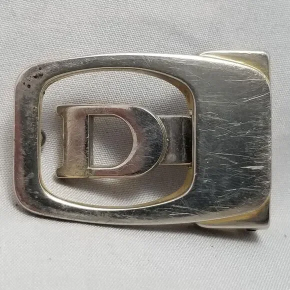 Vintage Belt Buckle Clamp Enclosure Letter D‎ Dress Buckle