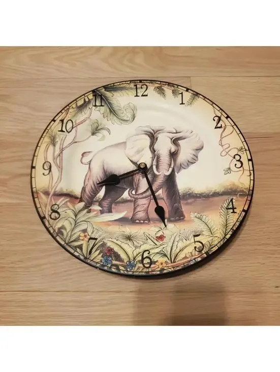 Elephant Plate Clock