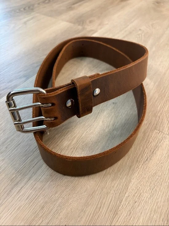 Main Street Forge Journeyman Full Grain Leather Belt Brown Size 44 classic