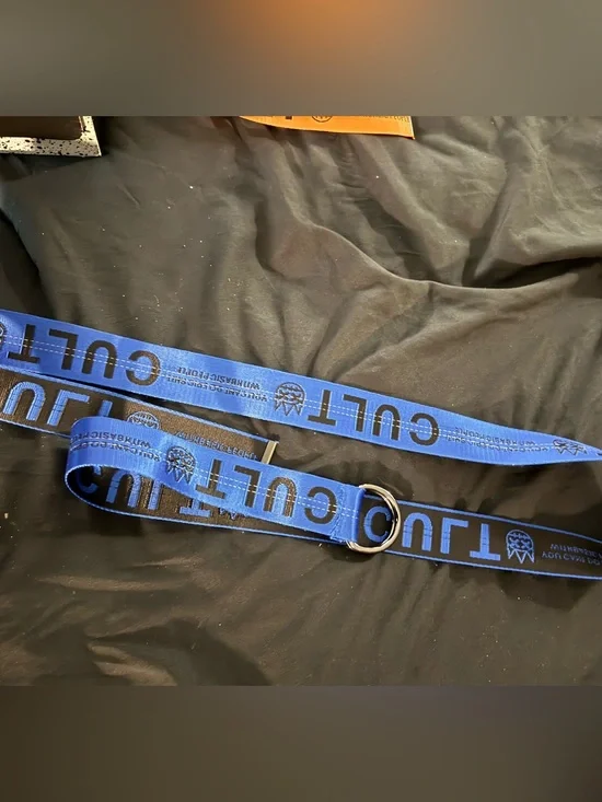 Cult Of Individuality Blue Webbing D-Ring Belt - Men