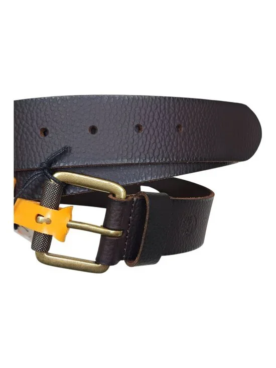 Timberland Mens Full Grain Leather Belt XL 42/44 Brown Brass Buckle 1 1/2