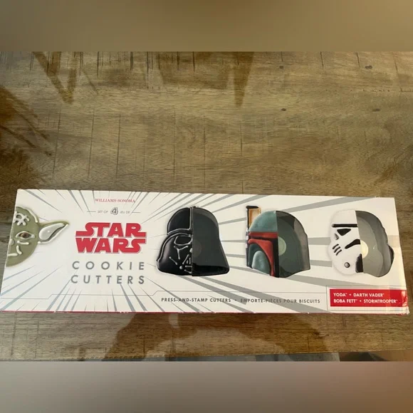 - WILLIAMS SONOMA Star Wars Cookie Cutters Yoda Darth Vader Boba Fett Stor…