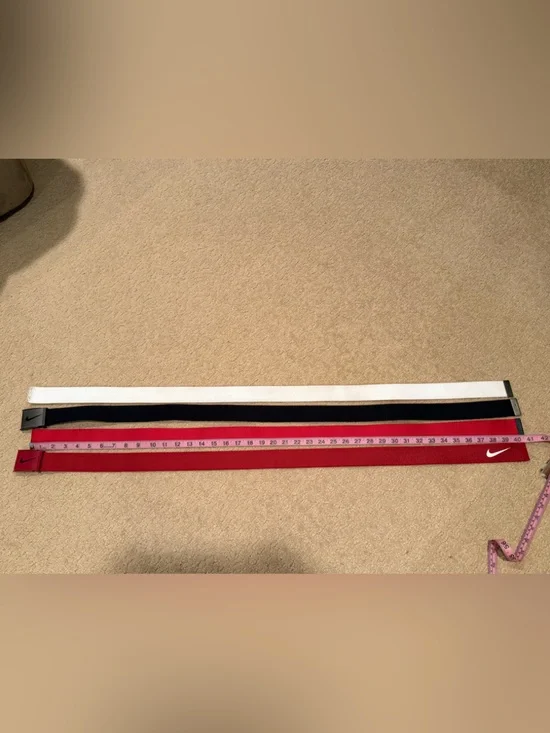 Nike Red, Black & White Golf Belts