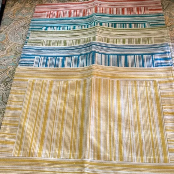 NWOT Williams-Sonoma Striped Cotton placemats (5) w/front border.