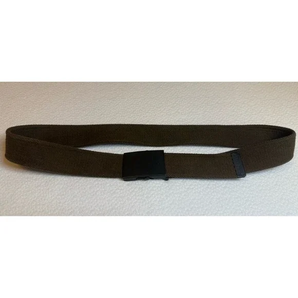 Eddie Bauer Canvas Web Belt Brown Adjustable Metal Buckle Outdoor‎ 40