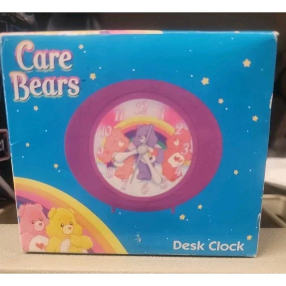 American Greetings Care Bears Table Top Clock Analog Display NEW In Box!