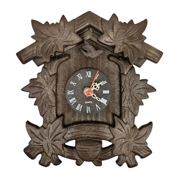 Vintage Black Forest Style Cuckoo Clock Wall Mount Quartz For Parts