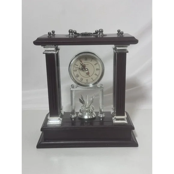 wallace silversmith carriage mantle quartz battery operated clock
