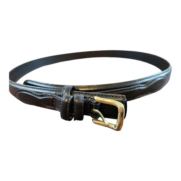 Stone Mountain 6113 mens Genuine Italian Leather 42/105 black‎ gold