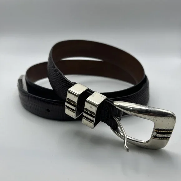 Johnston & Murphy Lizard Grain Brown Belt 38