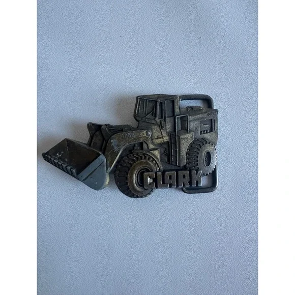 Clark Michigan 175B Front End Loader Belt Buckle Vintage Construction Equipment