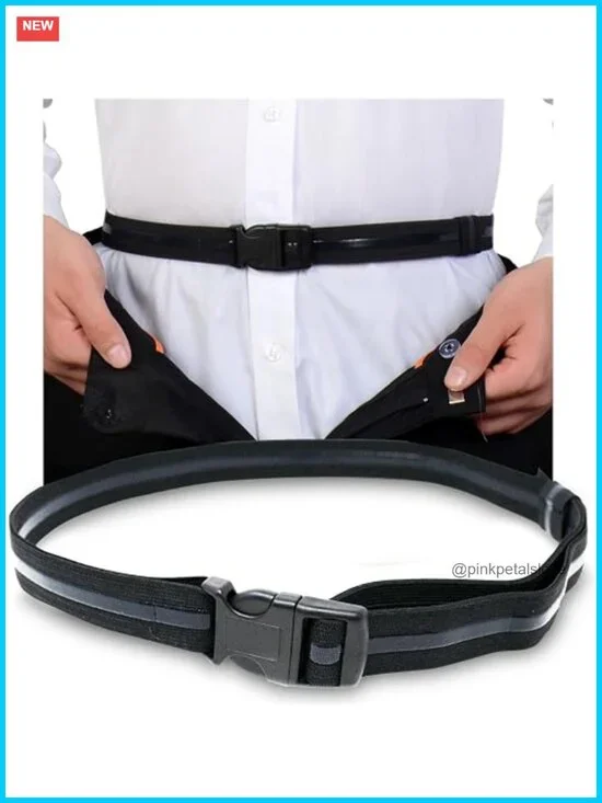 Shirt Stay with Silicone Grips, Keeps Shirt Tucked, One Size, Adjustable