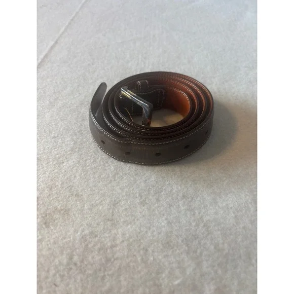 Brooks Brothers Leather Belt Mens 40 Brown Good Made in Italy Dress Buckle