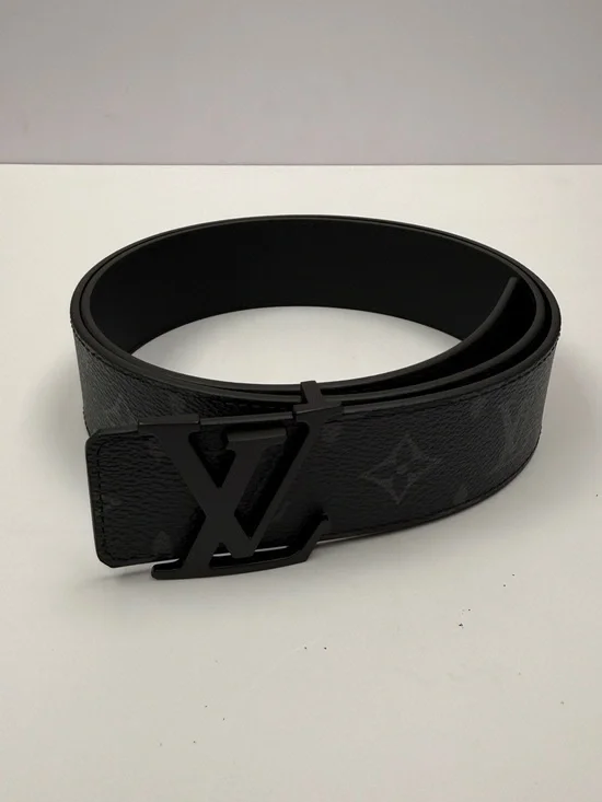 Louis Vuitton Black Monogram LV Buckle Men's Belt