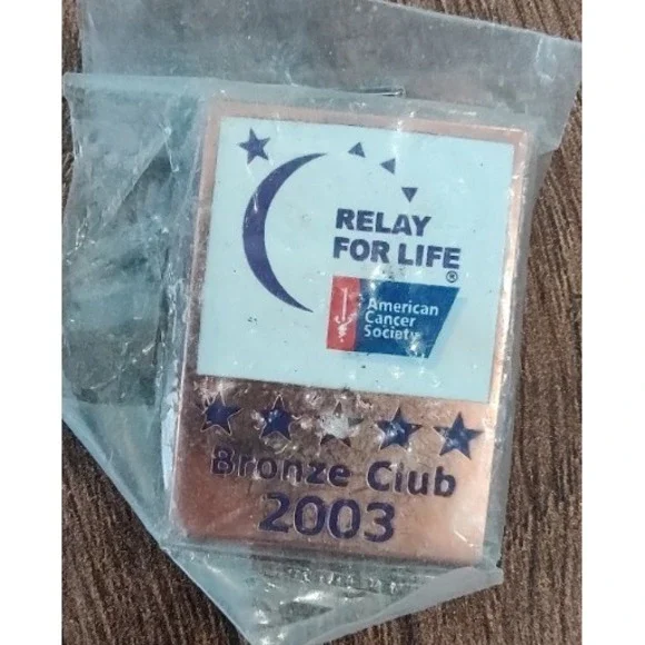 Relay for Life American Cancer Society Bronze Club 2003 Lapel Tack Pin J296