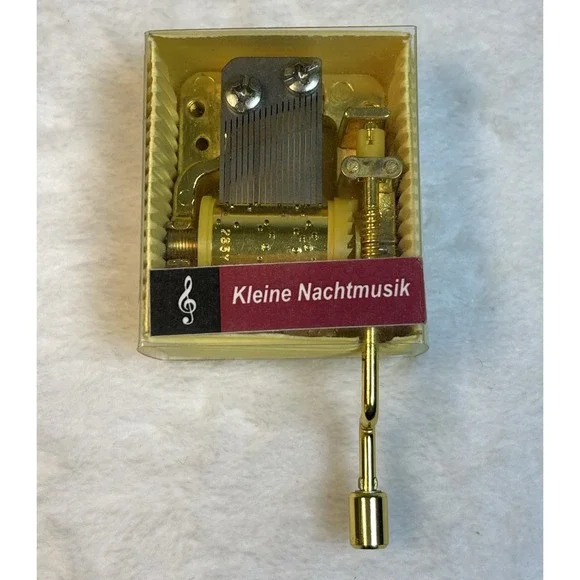 Acrylic Gold Tone Wind-Up Music Box 
