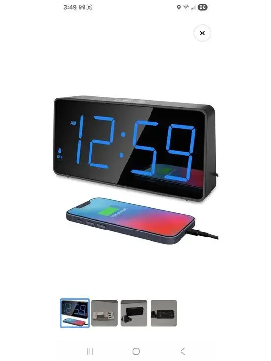 🔥Peakeep Digital Clock Alarm Clock for Bedrooms with USB Charger Port - 🔥
