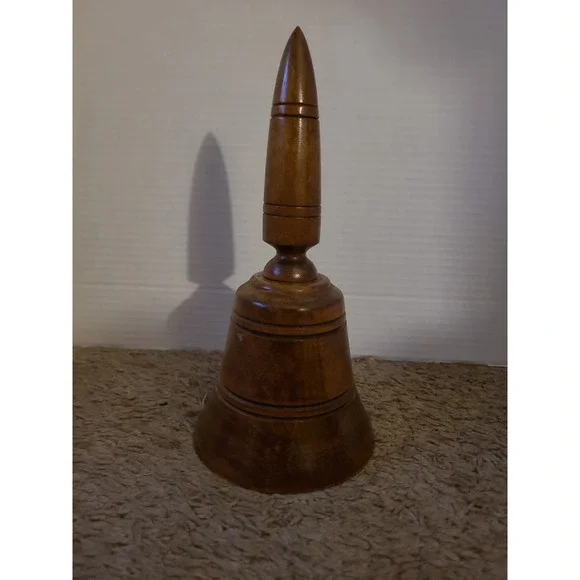 Vintage Musical Wooden Bell Plays A Lullaby,  Works, Tested