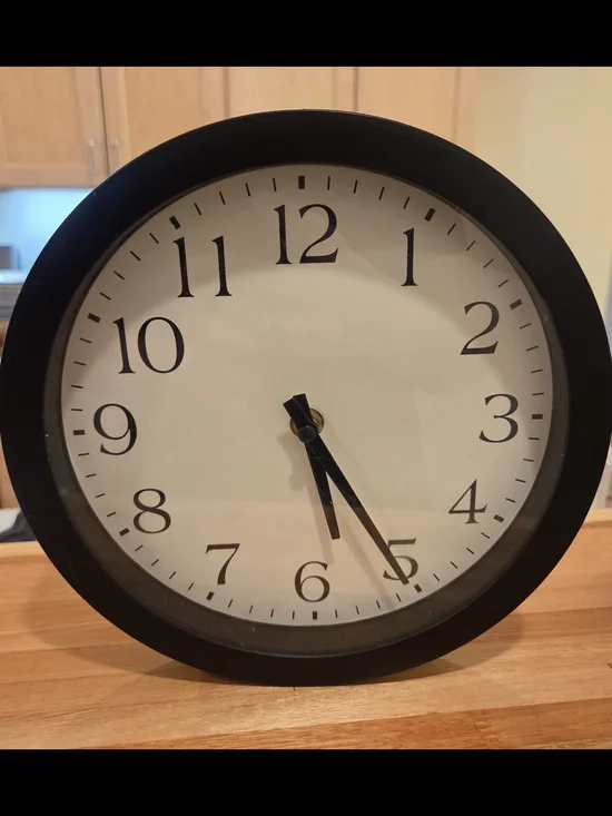Classic Black and White Wall Clock - Simple Home Wall Decor