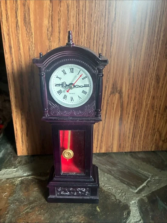 Miniature grandfather clock battery operated