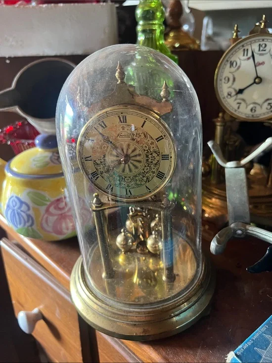 Gold Anniversary Dome Clock - Brass Finish