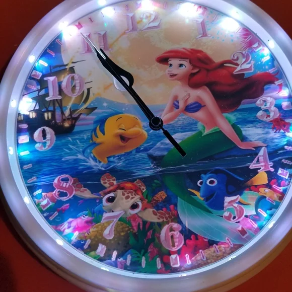 The little mermaid led clock