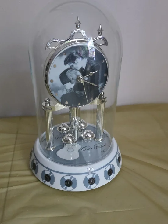 Silver and White Decorative Dome Clock - Home Wall Decor