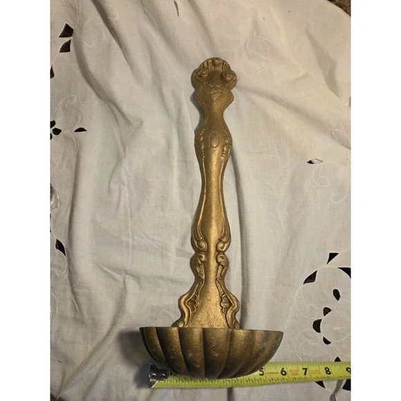 Vintage Cast Metal Ladle Mid Century Modern Wall Planter Or Decor