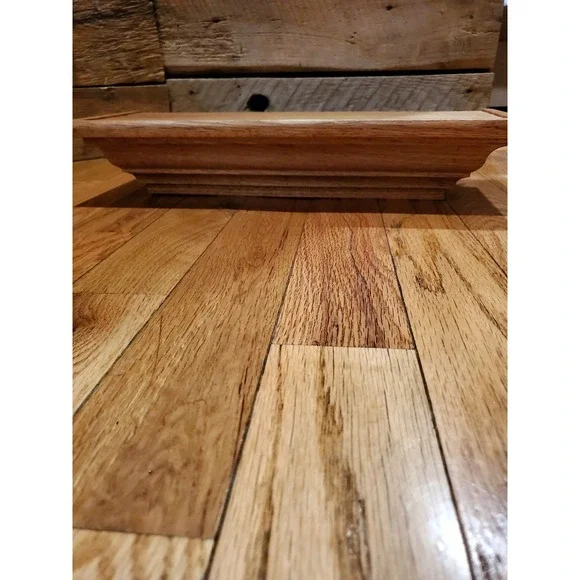 Solid Oak Wood Floating Wall Shelf / Countertop Riser 20.5
