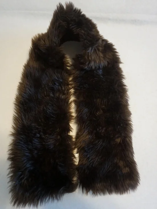 Chocolate Brown Faux Fur Scarf | Plush Winter Wrap | Soft Cozy Statement Accesso