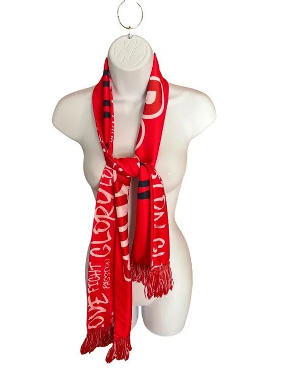 New York Red Bulls Soccer Scarf Red Polyester W/ Fringe 60