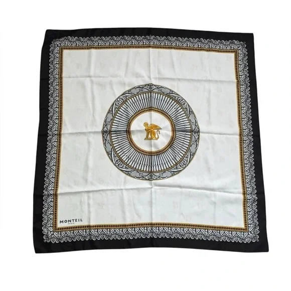 Vintage Monteil Scarf Square Made in Italy 34x34