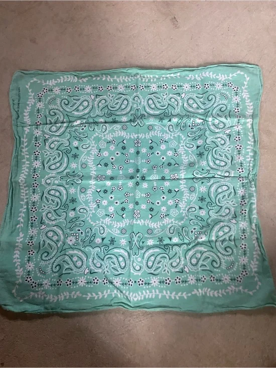 Turquoise Paisley Bandana Scarf