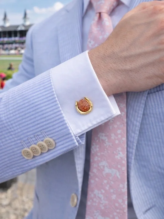 Vintage Sunstone Horseshoe Cufflinks