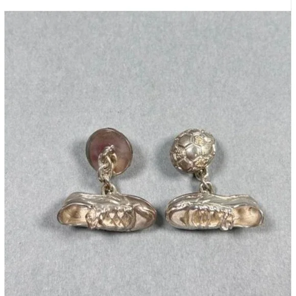 Links of London 925 Sterling Cufflinks Mens Silver Excellent Soccer Cleat Ball