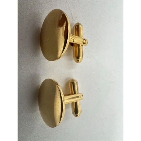 Polished Gold Tone Cufflinks Phoenix Bird Hallmark Wedding Tux Vintage